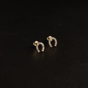 【Lamia】S925 zirconia horseshoe pierce  #pp03