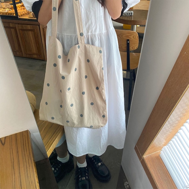 【BAG】韓国風ドット柄ショルダーバッグ