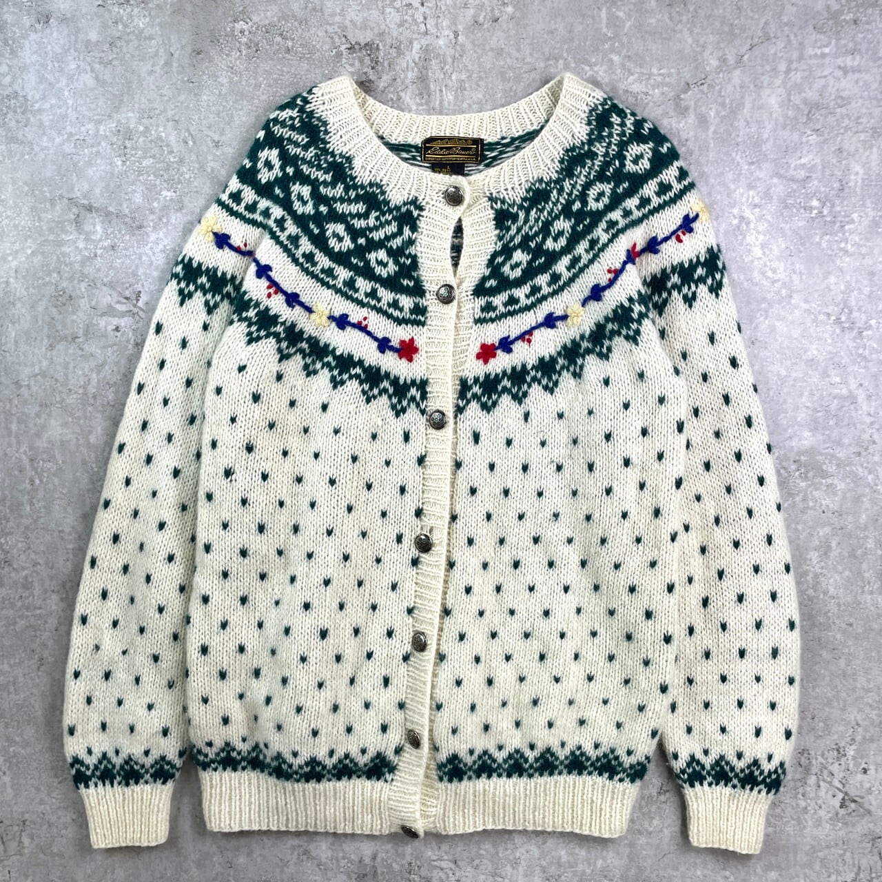 80年代 Eddie Bauer エディーバウアー ノルディック柄 バーズアイ