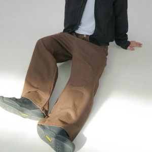 "ストレートワイドブラウンデニム　0834