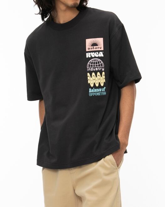 RVCA (ルーカ) VIBRATIONS Tシャツ PTK (ブラック) BC041284