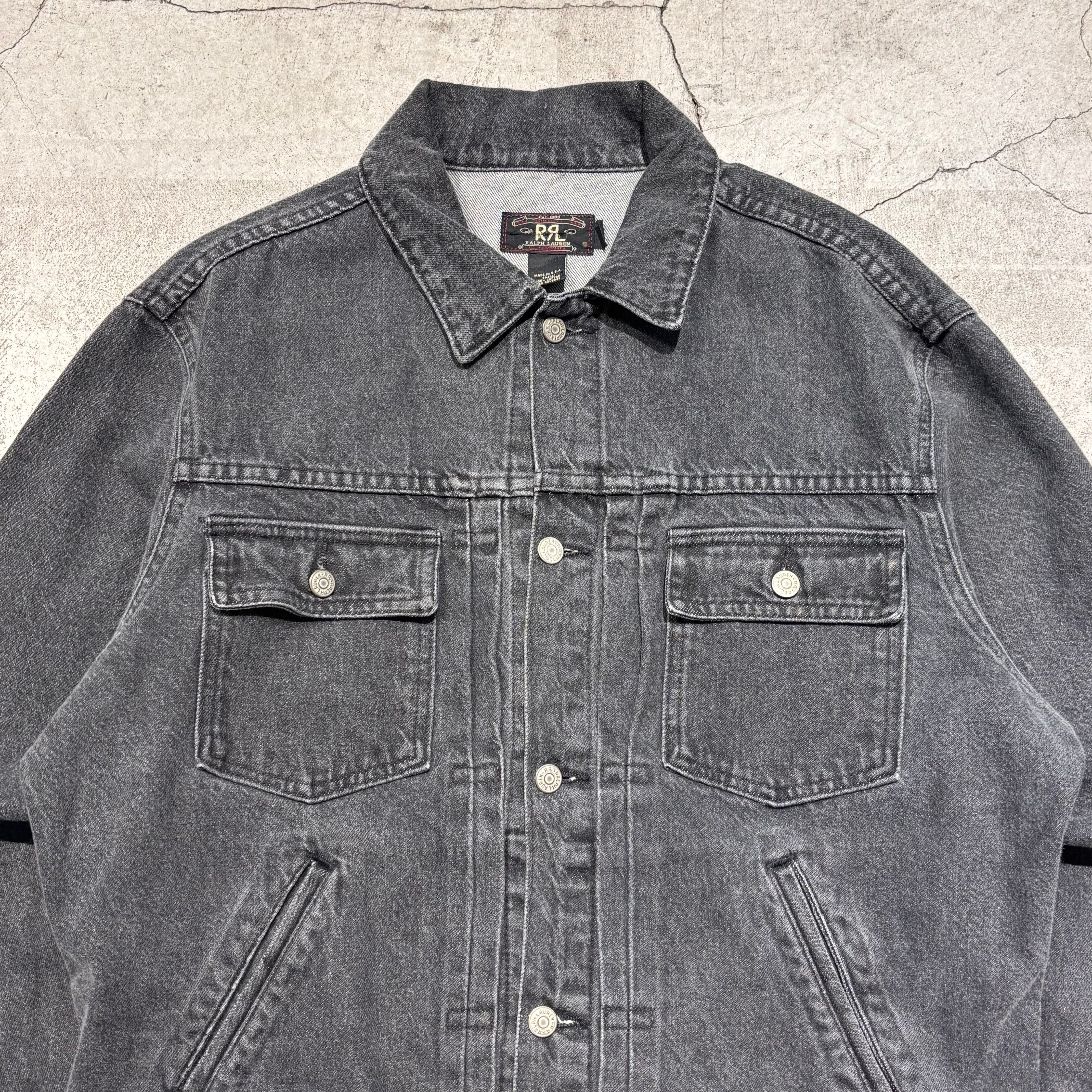90s RRL black denim jacket 