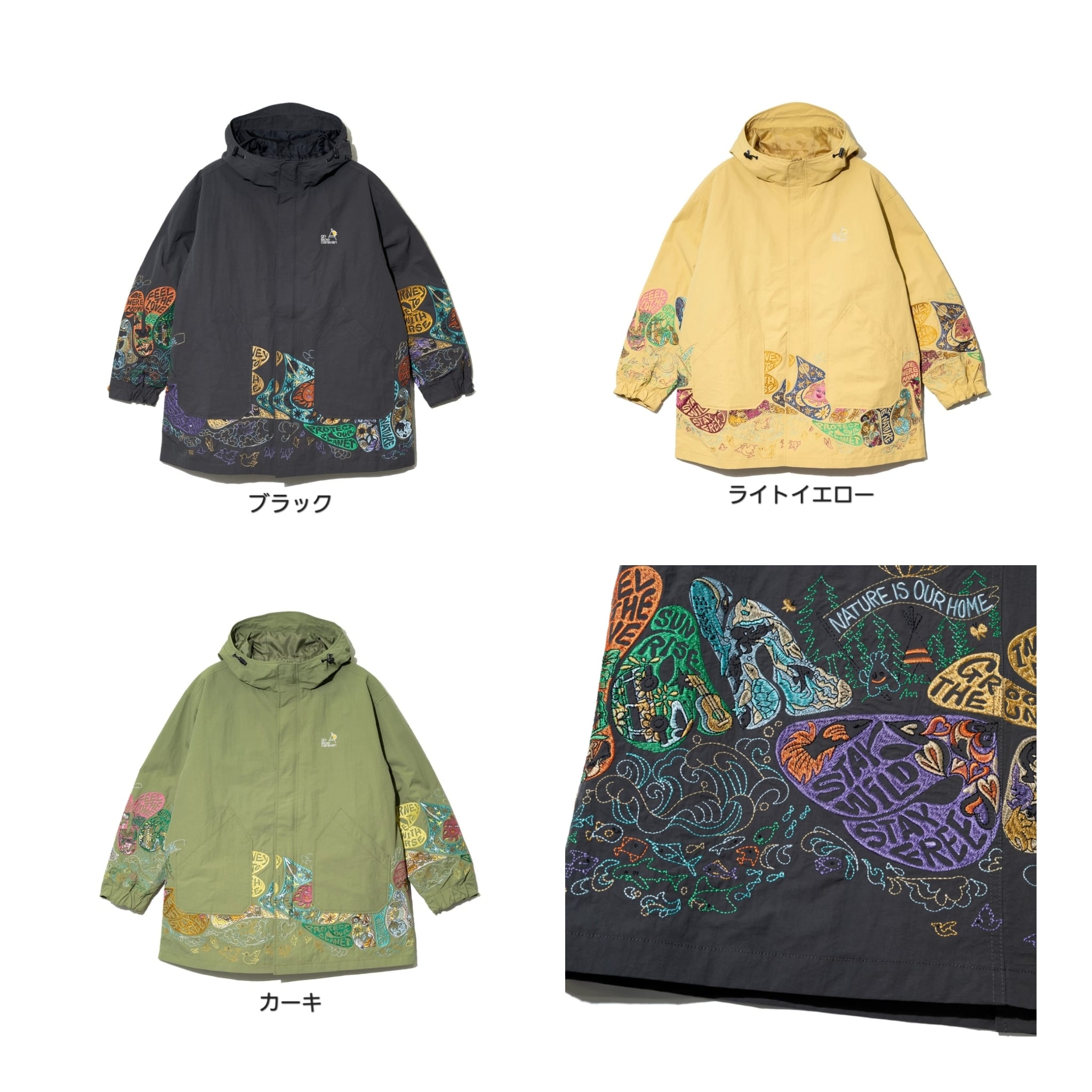goslowcaravan】ウェザークロスパネル刺繍フィールドコート | shop Luchy