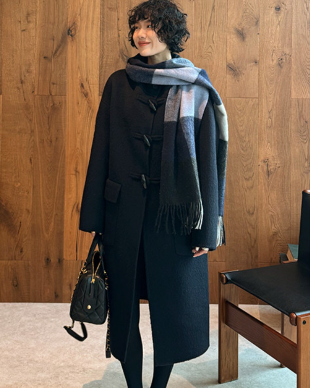 アルパカブレンド フーデッドウールコート