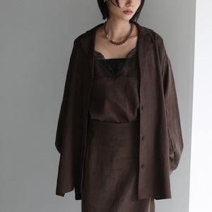 sereine loose silhouette shirt / brown