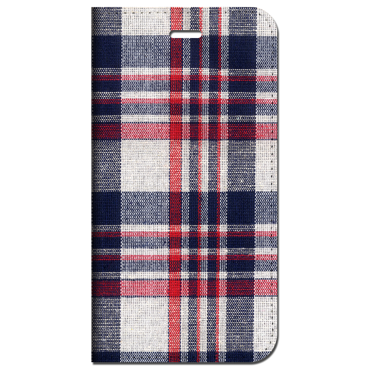 iPhone対応 スマホ 手帳型ケース タータンチェック01-レッド イラスト チェック ボーダー 格子 ライン 【iPhone17 / iPhone16 / iPhone16e / iPhoneSE 他 iPhone各機種対応】 st55