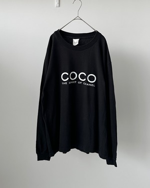 -COCO CHANEL- Vintage 90s L Long Sleeve Print T-Shirt made in USA