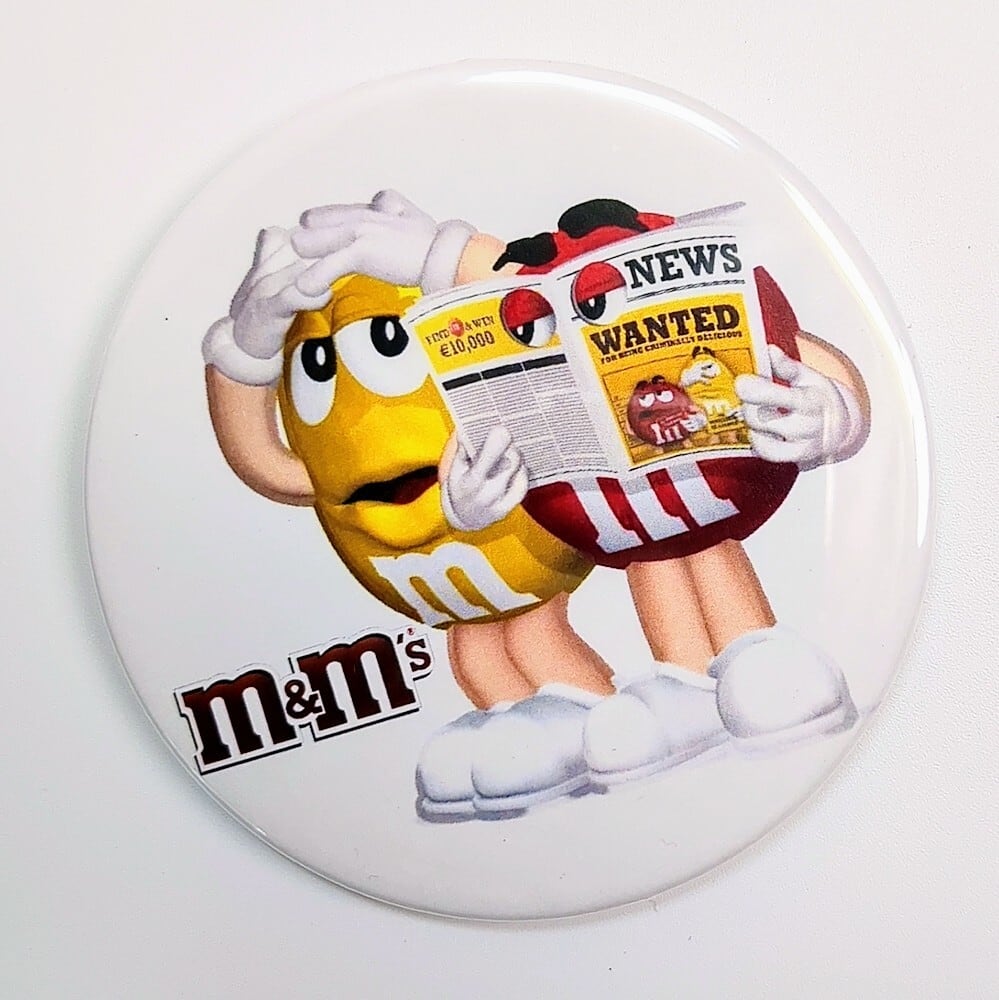 再入荷! 送料無料! 【m&m's(エムアンドエムズ)】★BIG缶バッジ★ 〚アメリカン雑貨 アメトイ〛