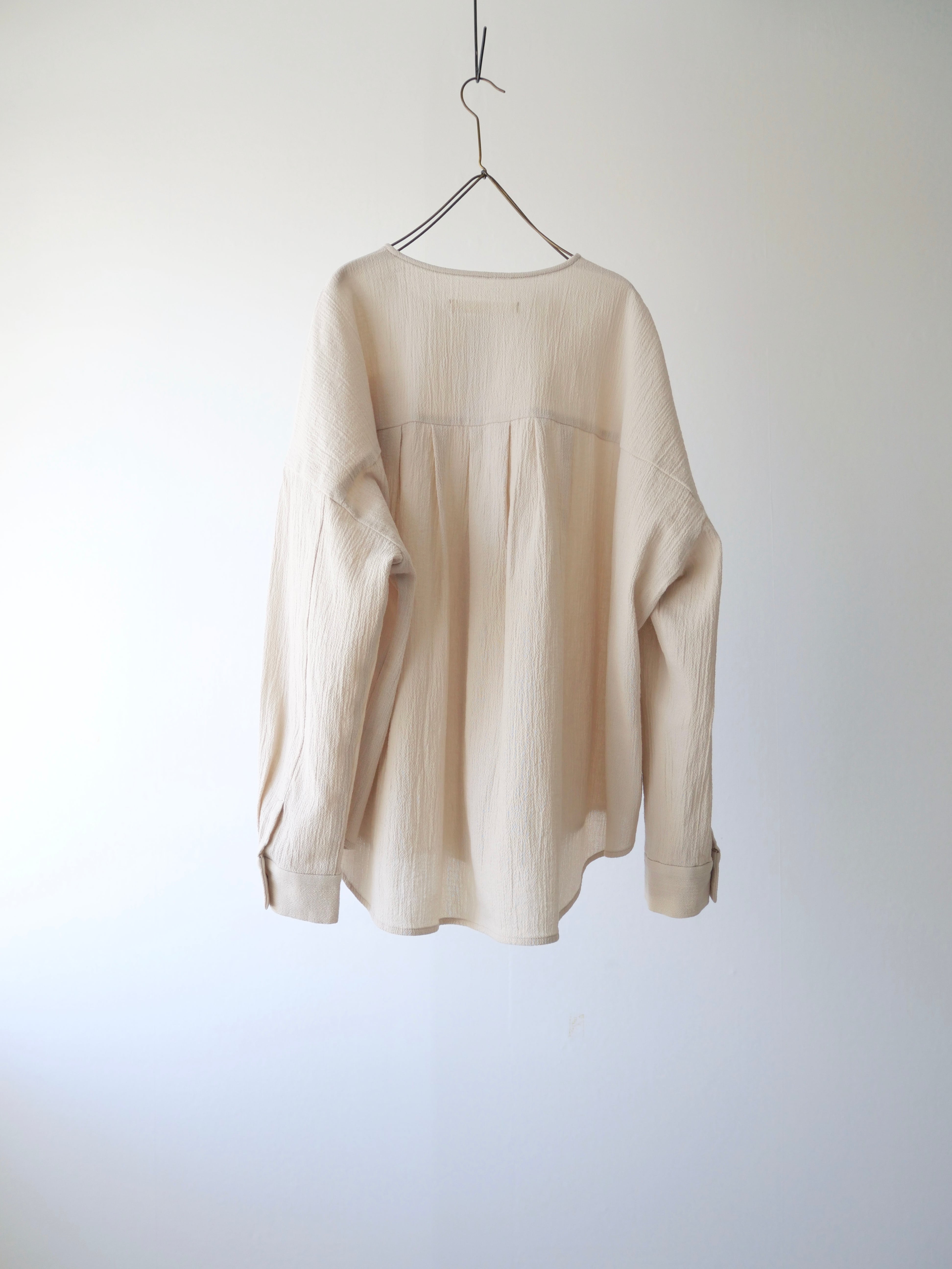 フィルマム カットソー　ノーコントールエアー　コンフェクト　evam eva evam eva / cotton no collar shirt | t a - n a
