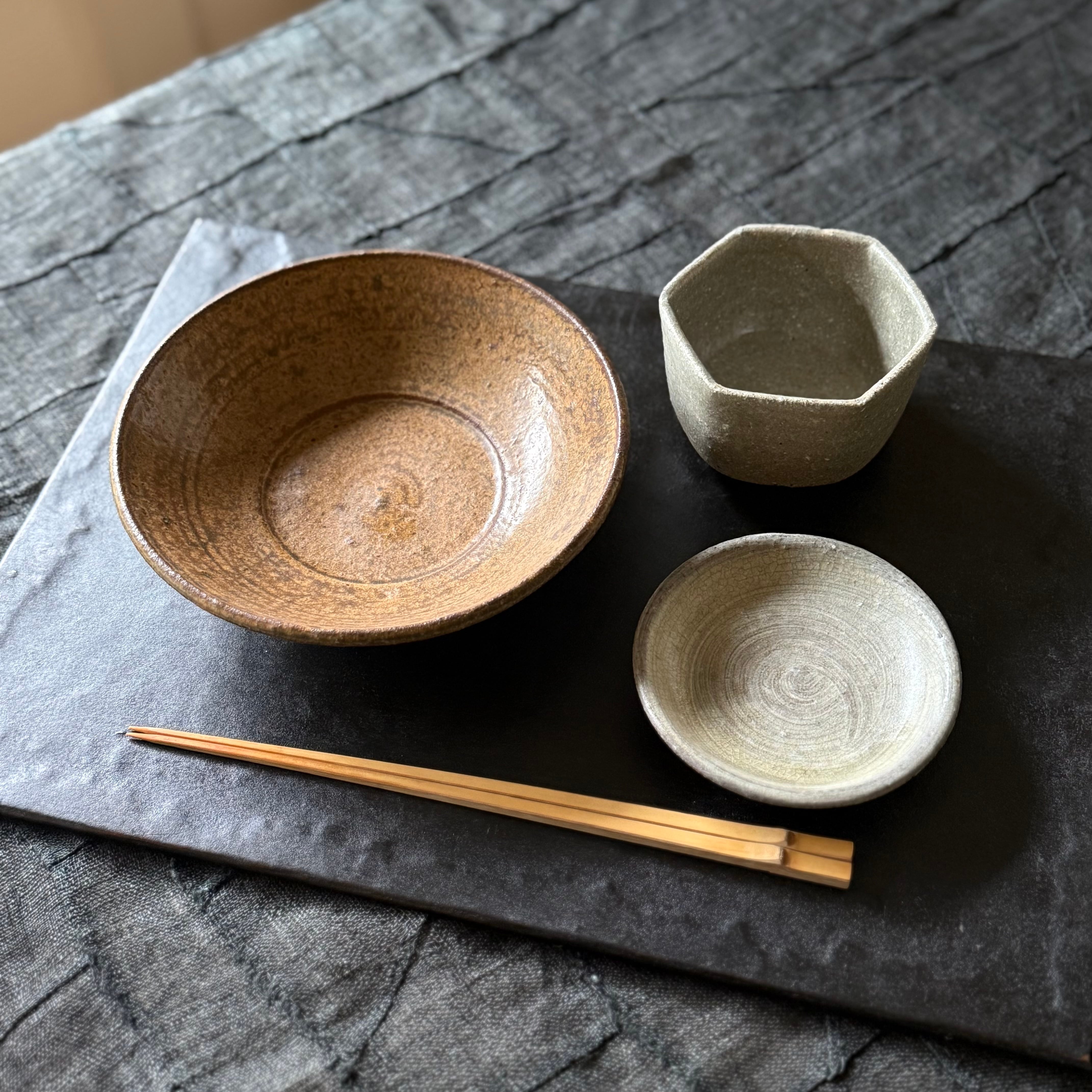 叶谷真一郎 6寸浅鉢 黄土 | gallery 一白