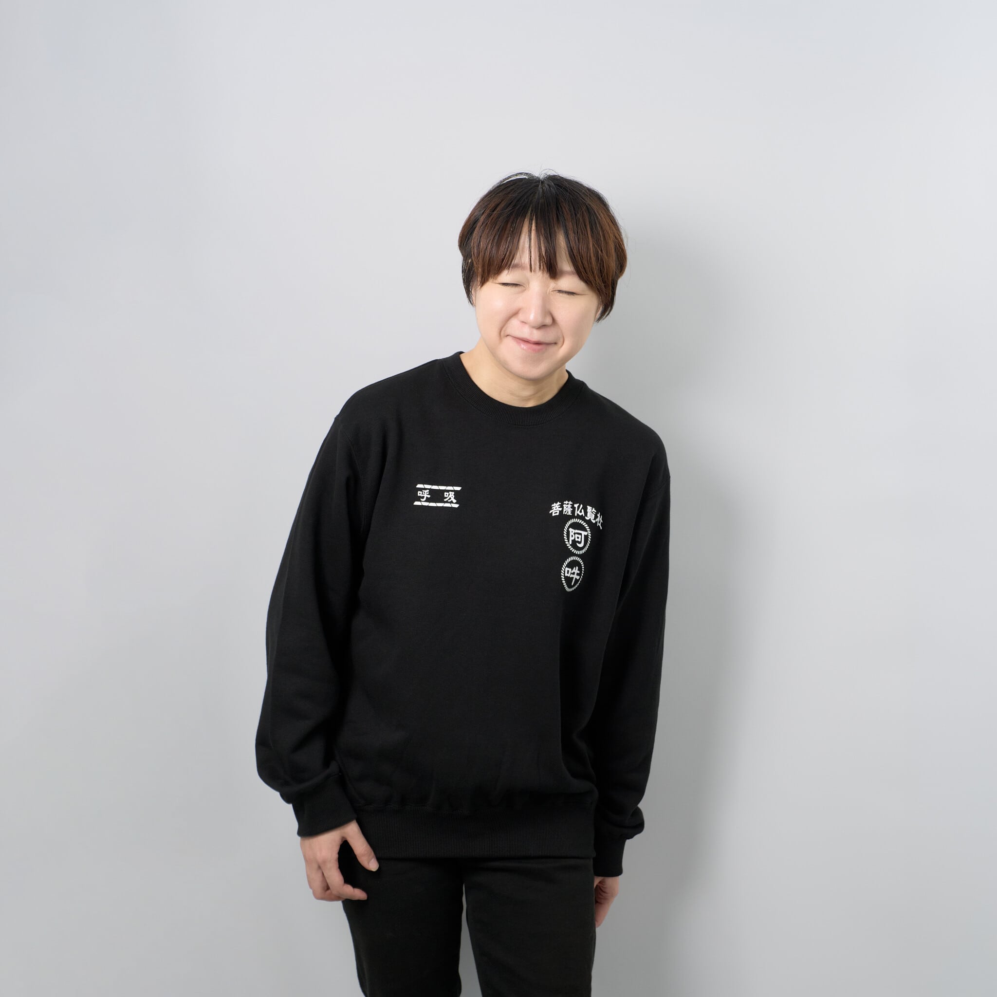阿吽の呼吸 (プリント) 金剛力士像 仏像 トレーナー 10.0oz ホワイト