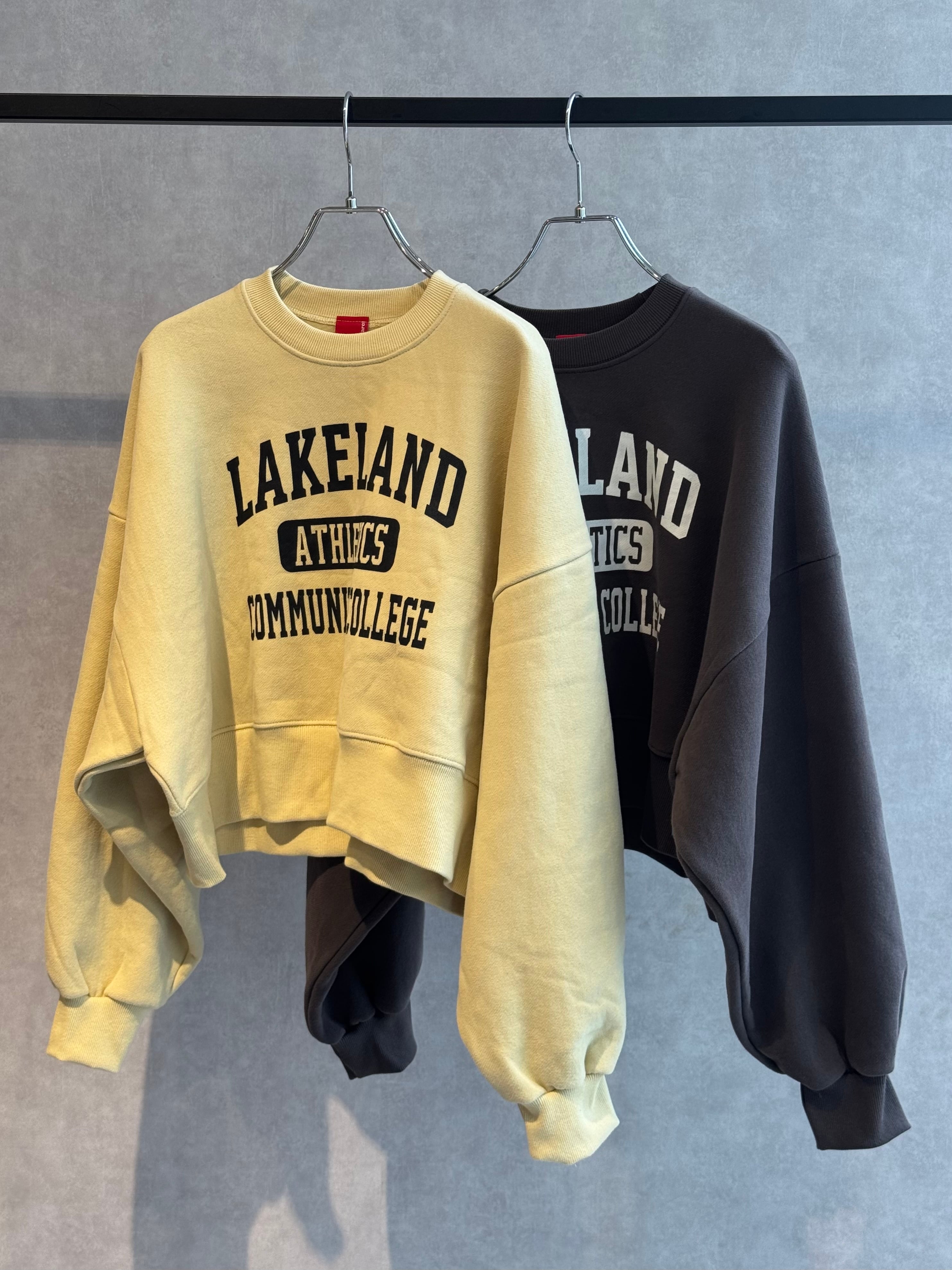 LAKELAND logo cropped sweat tops