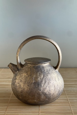 金彩焼締注器　村上躍　作　MY26_102