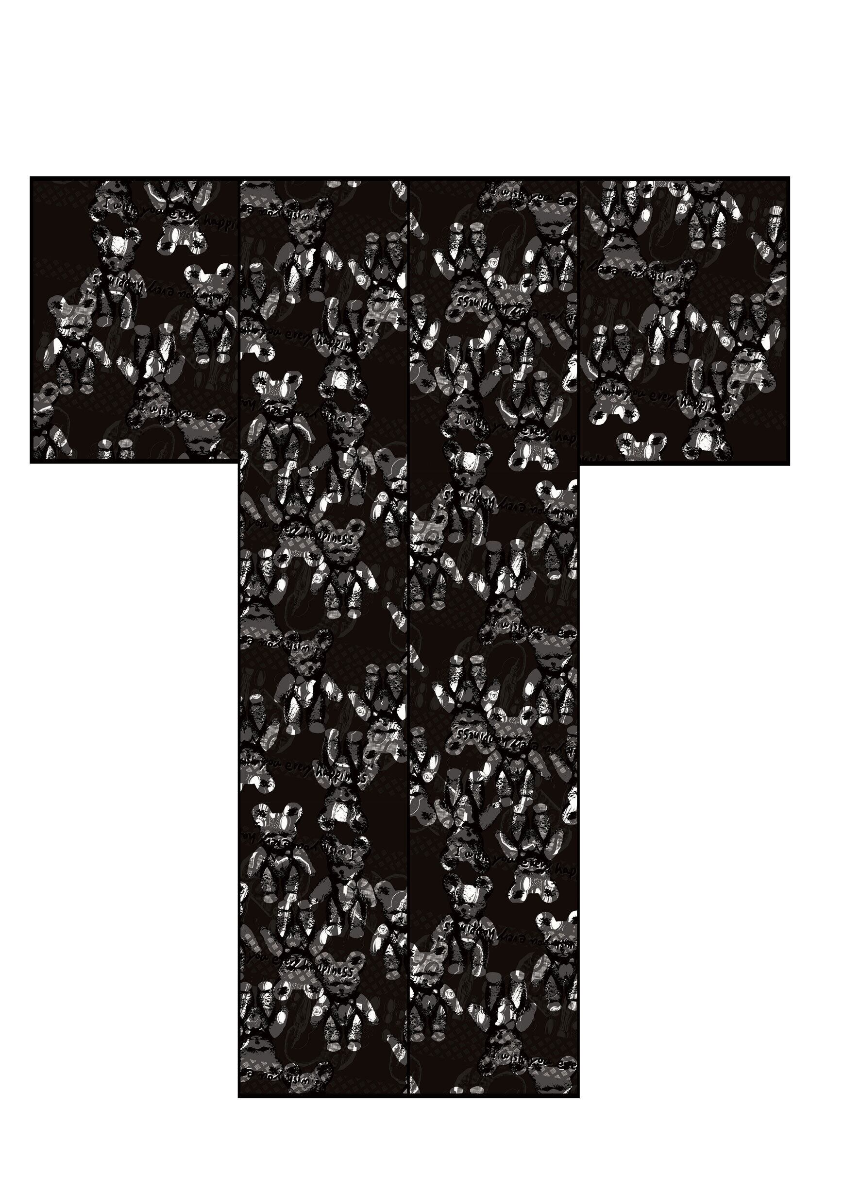 S・M・L寸即納品あり】セオアルファ浴衣「くまタン」モノトーン | 重宗