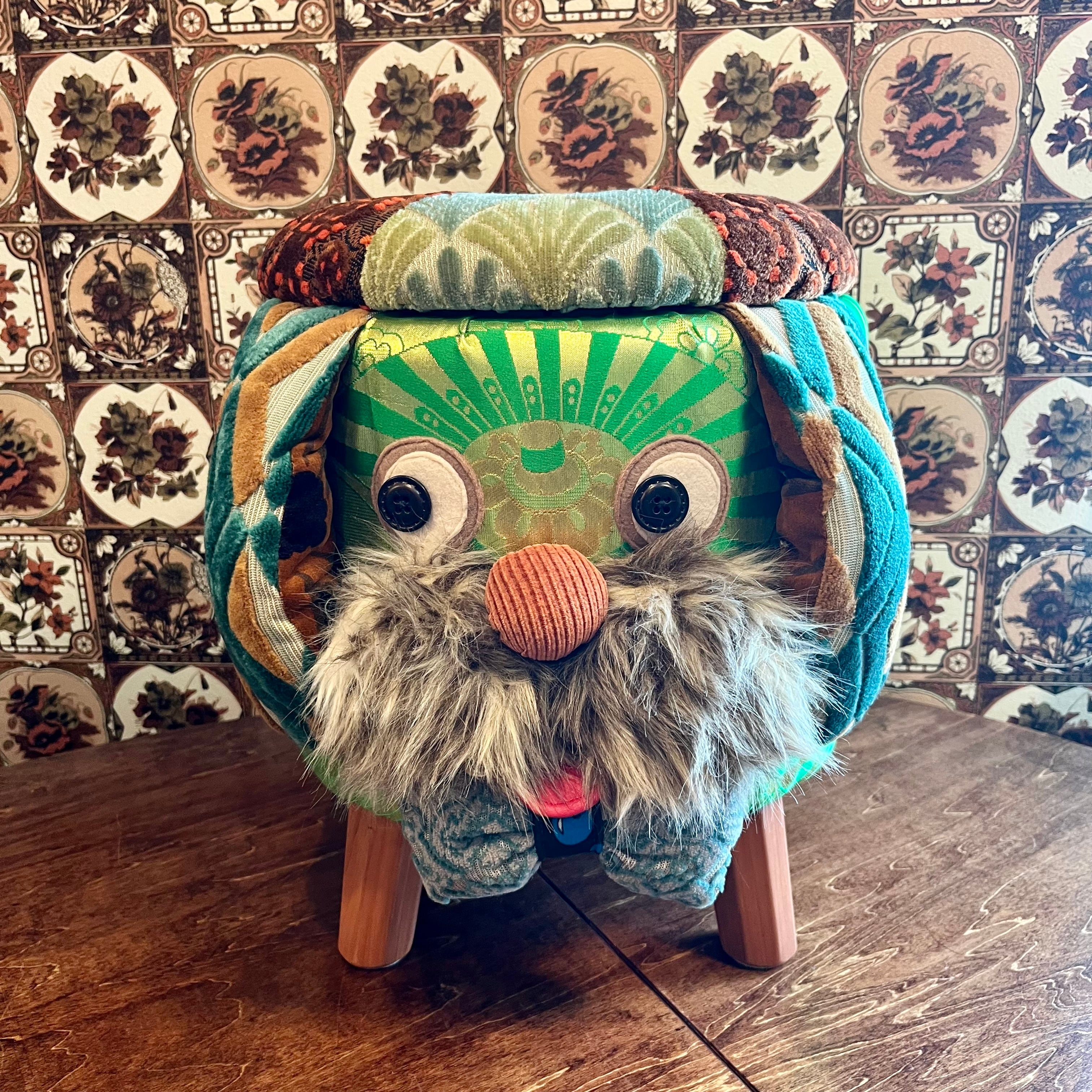 スツール 猫脚 ブルー 和柄 龍 ドラゴン オットマン 補助椅子 楽天市場