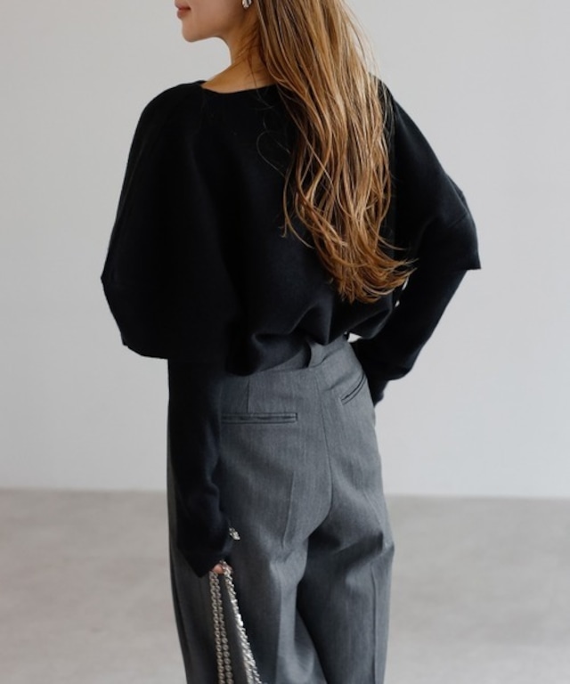 構築ラグランセットニット