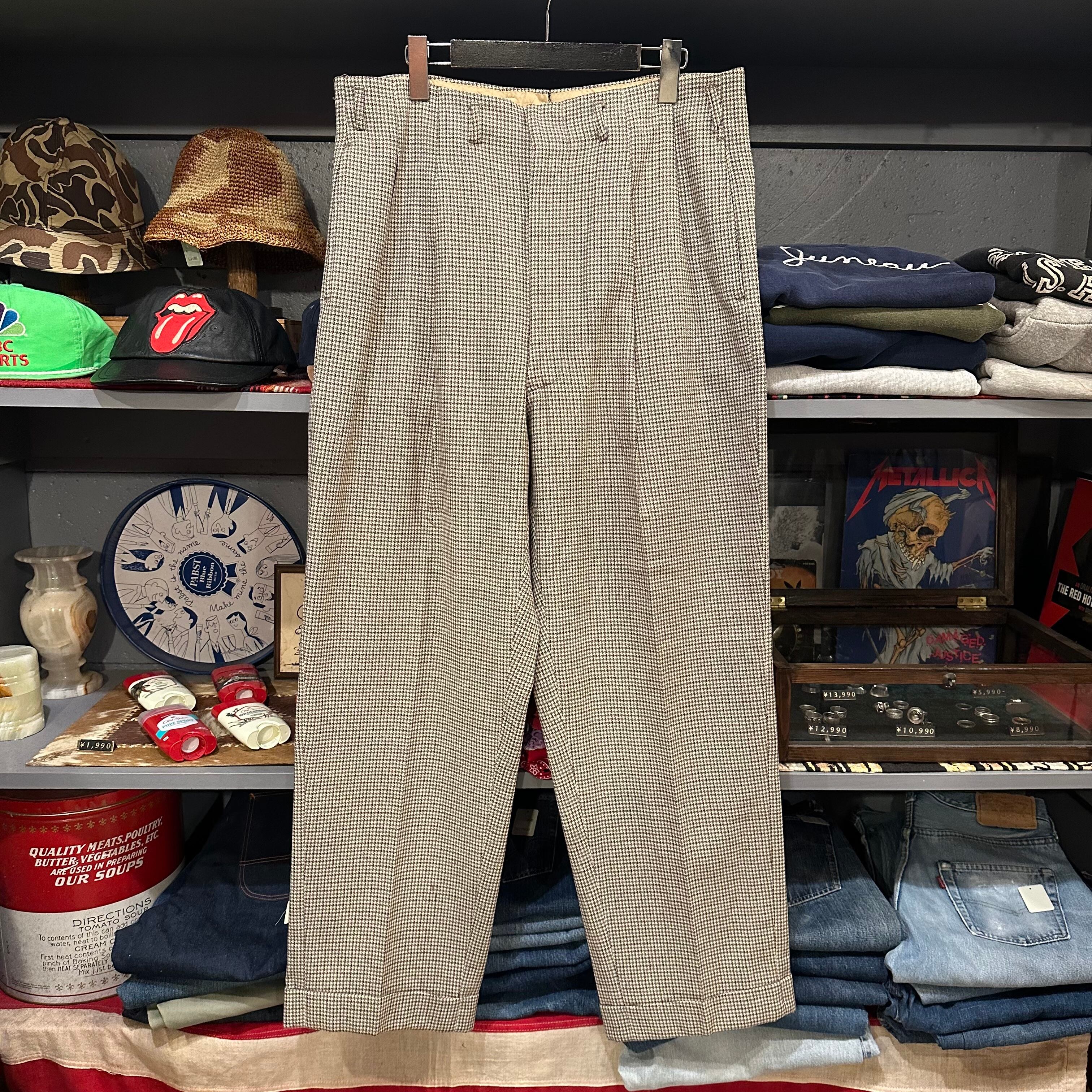 カラーグレー【Gianni versace】 vintage wool pants - スラックス