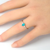 ブラジル産 パライバトルマリン GIA鑑別書付属 リング 0.31ct D0.08ct pt900