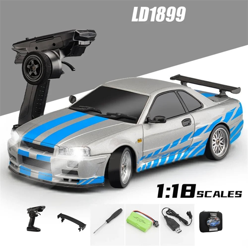 LDRC 1899/A99 RTR 1/18 2.4 グラム RWD RC カードリフト GTR R34