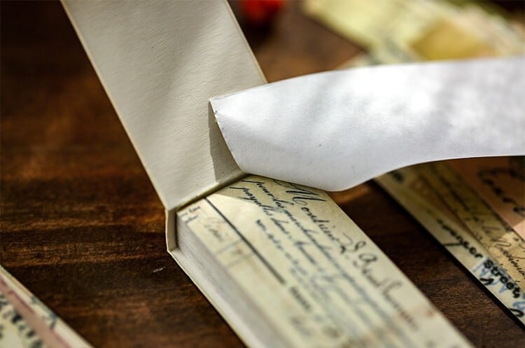 ビンテージ系シール アンティークコレクションシリーズ豆本 全4種類 50