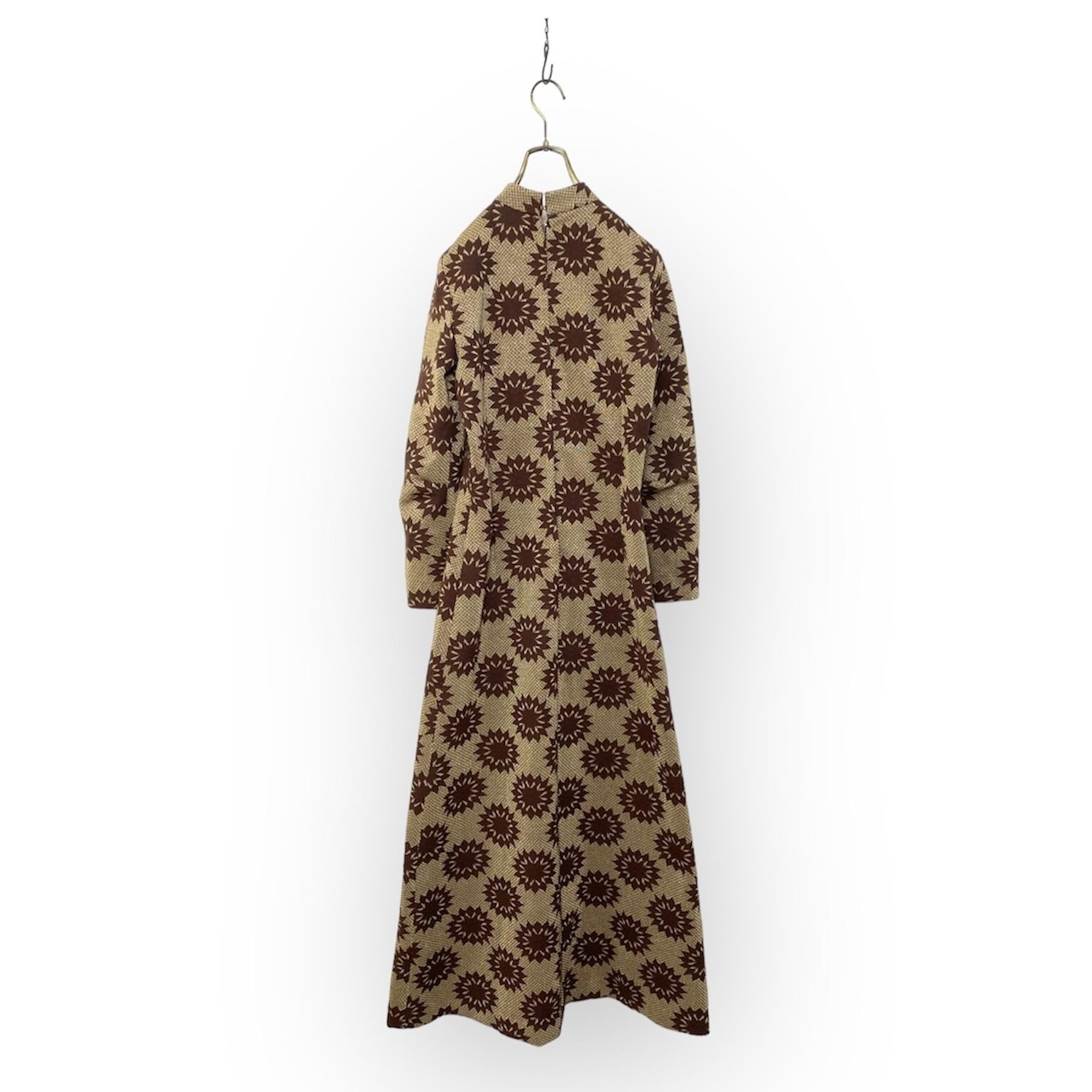 brown glitter color import maxi dress-3680-10