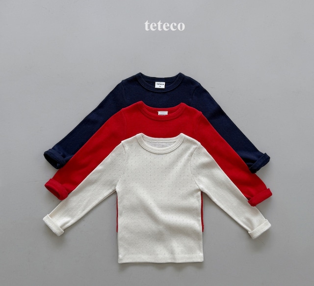 【取寄】teteco レースラベルTシャツ｜秋服｜韓国子供服｜ 26/AT