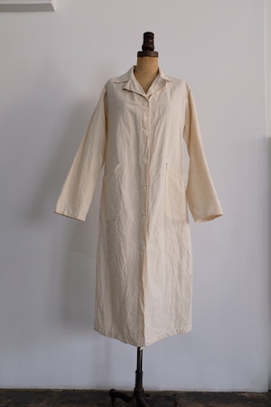 [ VINTAGE ] 50s French military HM hospital linen coat dead stock