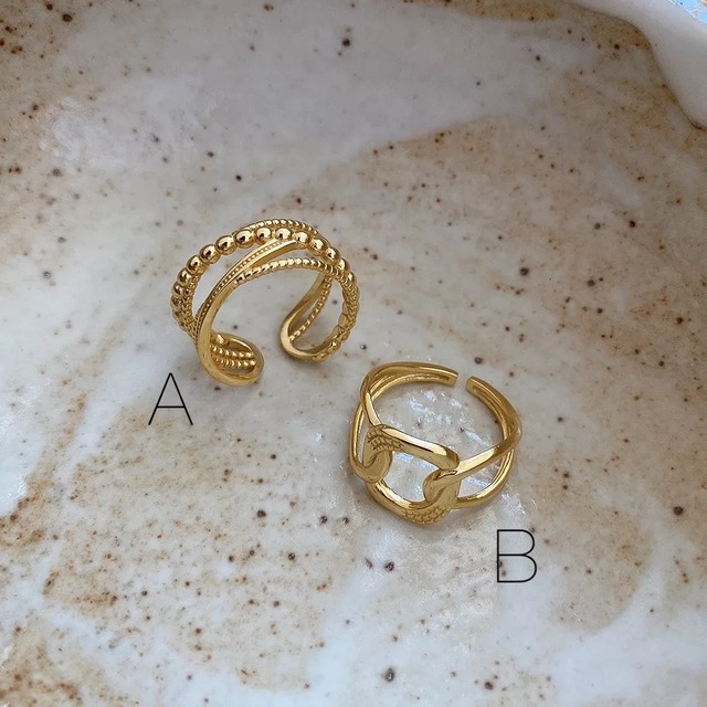 18kgp crochet ring (R90)