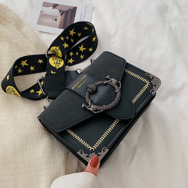 レトロフロストスモールバッグメスバッグ2020新しいトレンディファッションネットレッドブロードバンドスモールスクエアバッグワイルドシングルショルダーメッセンジャーバッグ Tiancai_Wing_Bag49355747599