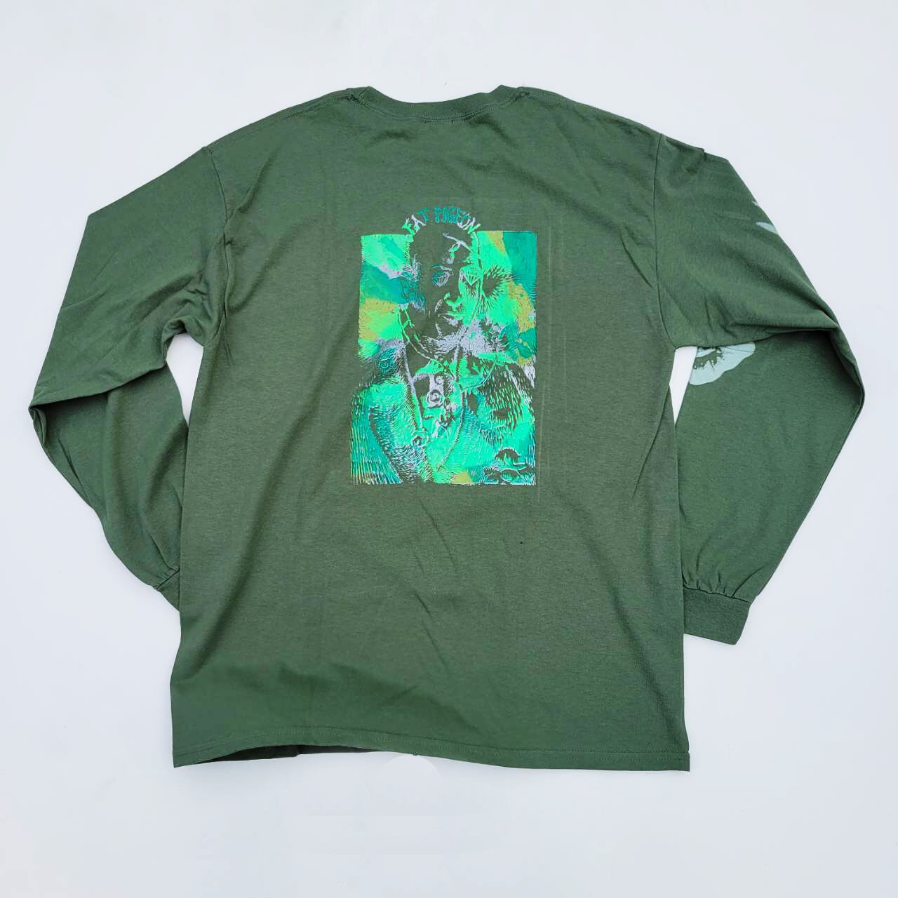 FAT PIGEON RECORDS "GLOOM-13" LONG TEE OLIVE L