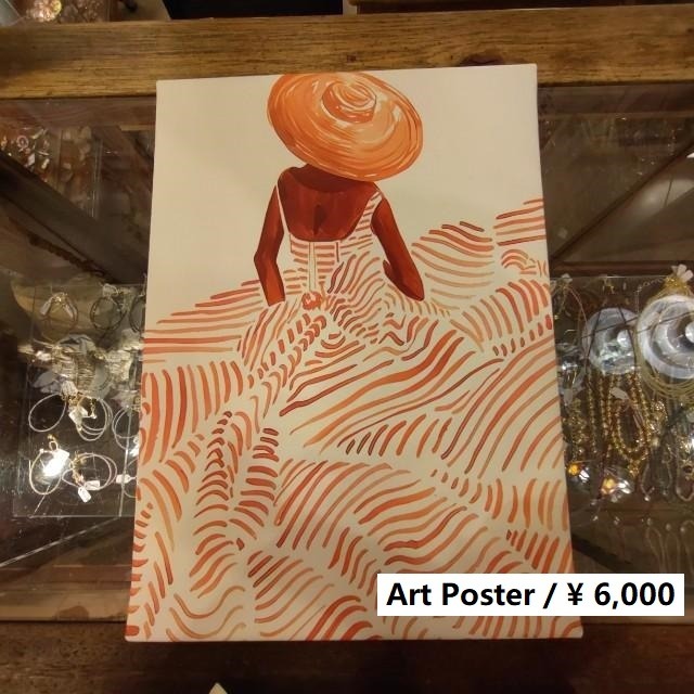 TOPANGA Zakka アートポスター　Woman wearing one piece　インテリア　壁掛け　置き型　空間演出　アート　ウォールデコ