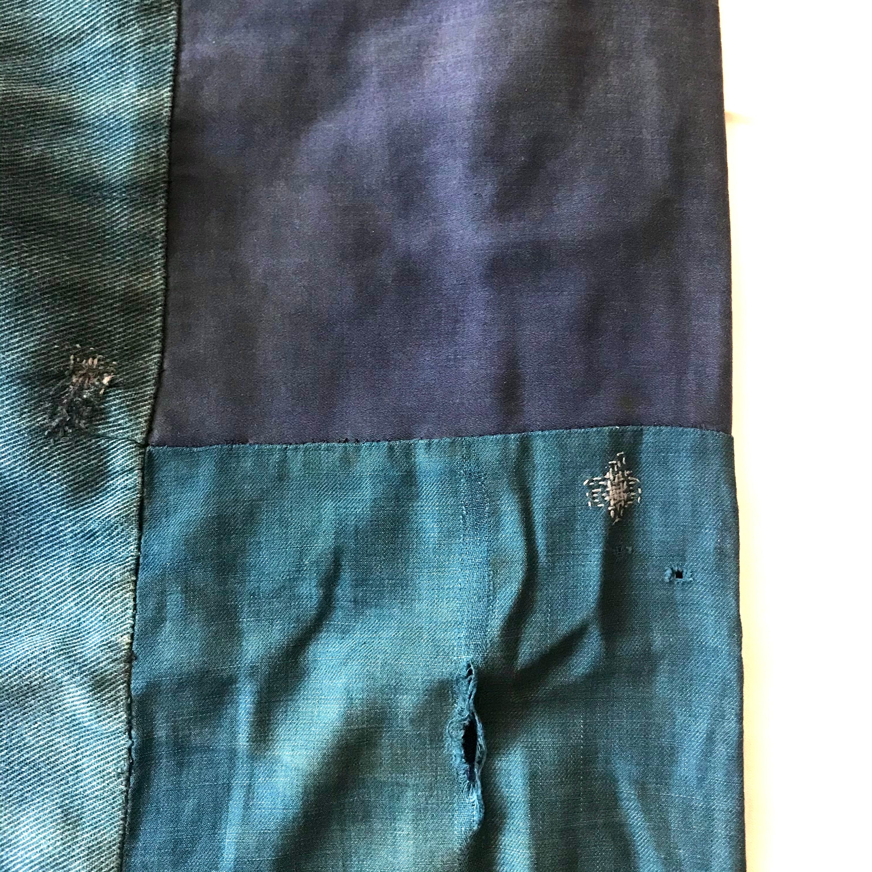 20s 30s french vintage indigo linen moleskin work pants
