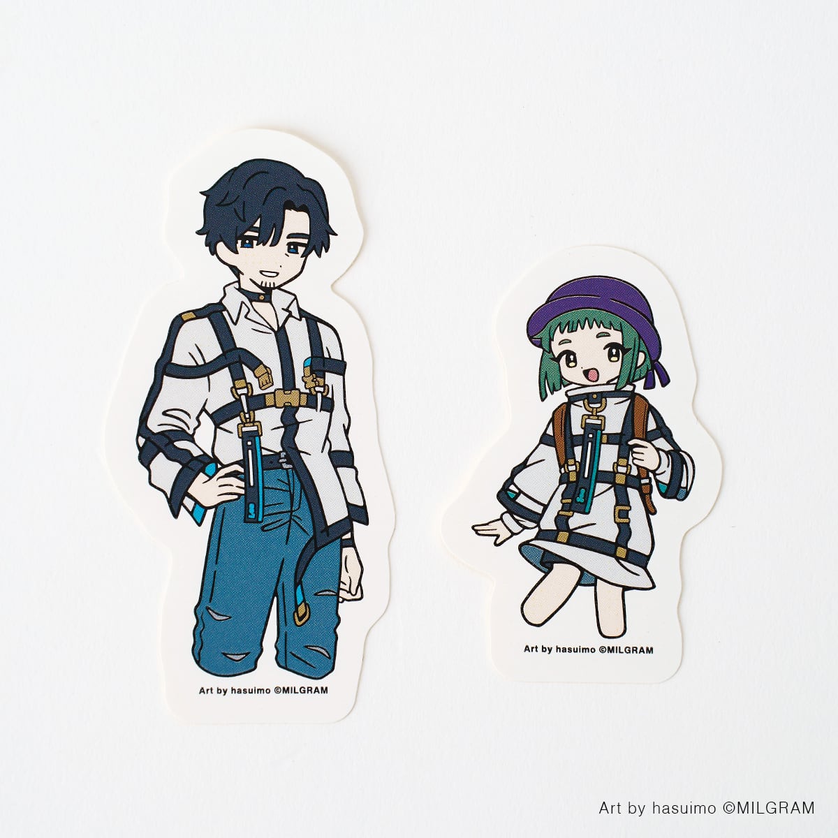 MILGRAM アマネ ラバーキーホルダー ステッカー OTOIRO 桃瀬遍 MILGRAM】カズイ＆アマネ 第一審ステッカーセット | OTOIRO ONLINE STORE