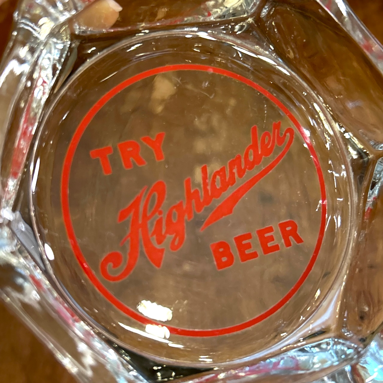 1960s HIGHLANDER BEER ハイランダービール ヴィンテージ ガラス アッシュトレイ 灰皿 MISSOULA MONTANA USA