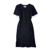 リネン混 jun ashida TOKYO ジュンアシダ 半袖 ワンピース 7/ブラック レディース