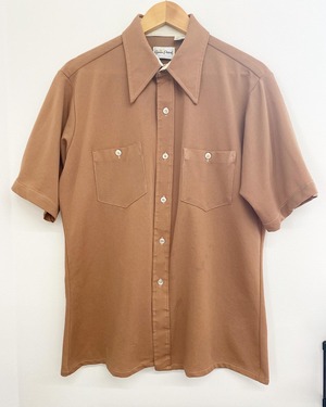 70sCrownPoint Polyester Short Sleeve shirts/L