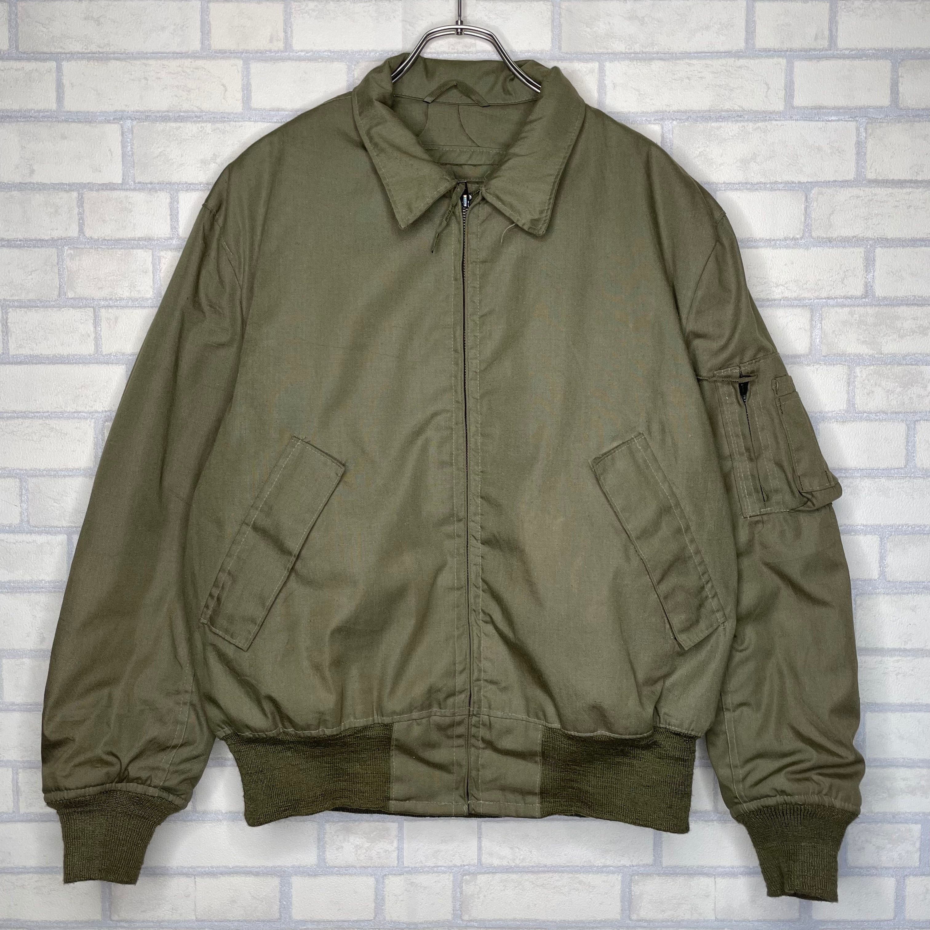 アメリカ軍 80's フライトジャケット L ミリタリー オリーブ