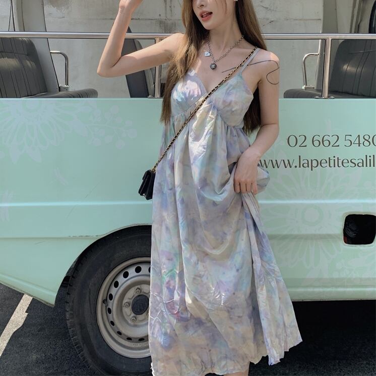 ワンピース レディース キャミソールワンピース ワンサイズ キャミワンピ ロング丈 シャーリング シワ加工 フレア 切り替え ゆったり かわいい 大人可愛い きれいめ カジュアル エレガント シック おしゃれ お洒落 綺麗 おとな ナチュラル ラフ リラックス ガーリー 抜け感 花柄 小花柄 フラワー ボタニカル デート お出かけ 女子会 休日 散歩 リゾート 旅行 海 散歩 夏 韓国 韓国系 普段使い 着回し ファッション コーデ 重ね着 モテ ブルー 10代 20代 30代 40代 送料無料