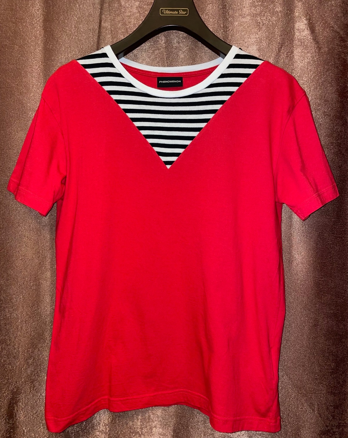 MADE IN JAPAN製 PHENOMENON 2013AWモデル 切り替えTシャツ レッド L 