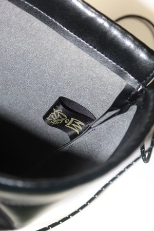 MOL CREW TAG Drawstring Mini Shoulder Bag [BLACK]