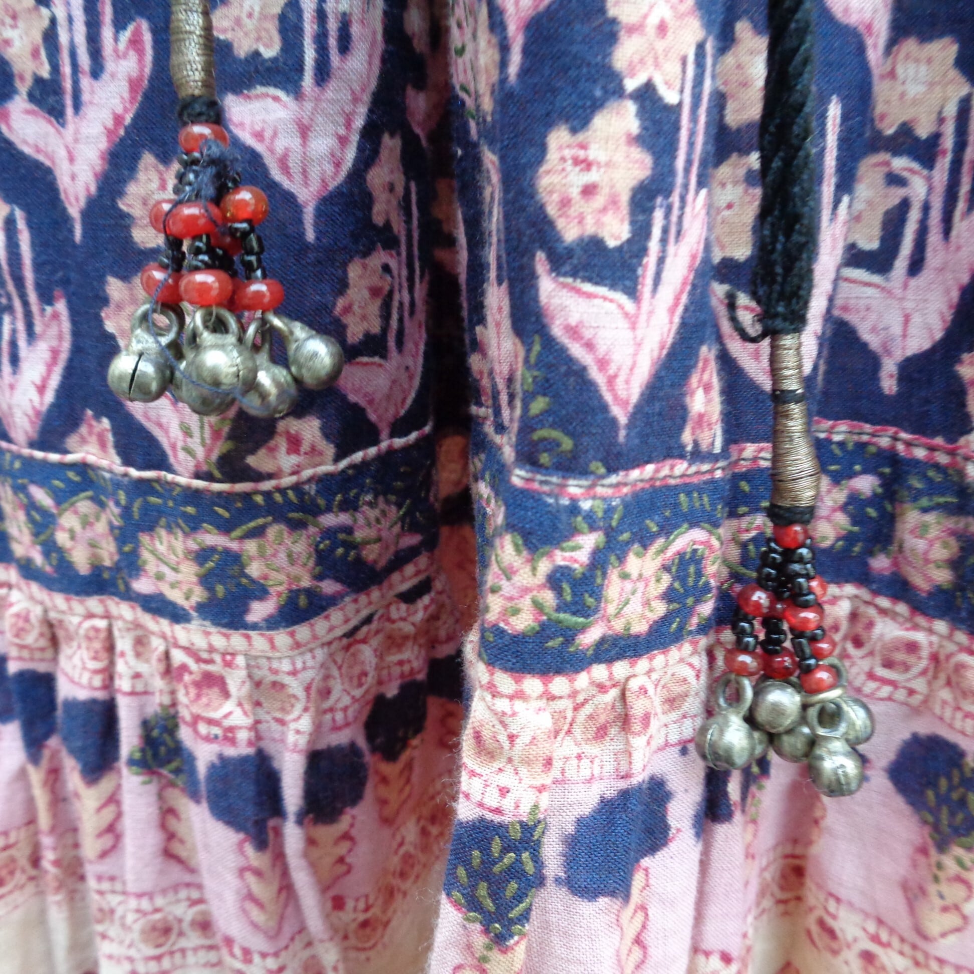 ヴィンテージインド綿スカート　F ヴィンテージ加工ギャザーヨークスカート｜FURRY、REYELL公式