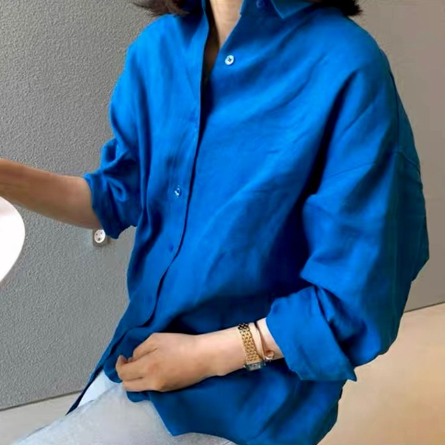 レディース トップス シャツ 羽織 長袖 Vネック 襟付き ストレート 前開き コンサバ ボタン 薄手 リネン 綿 コットン 麻 大人可愛い きれいめ シンプル カジュアル 上品 おしゃれ こなれ感 ラフ ルーズ エレガント 抜け感 無地 春 夏 秋 母の日 授業参観 ママ OL 学生 デート お出かけ リゾート 旅行 公園 女子会 休日 ガーデン ショッピング カフェ 韓国 コーデ スタイル 普段使い 着回し ロールアップ インスタ映え サイズ S M L XL ゆる カラー ブルー 青 ローズ ピンク