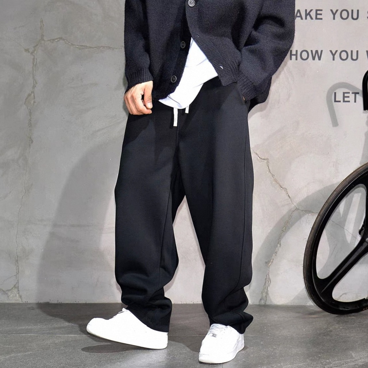 Wide relaxed sweat pants 1216 - 8