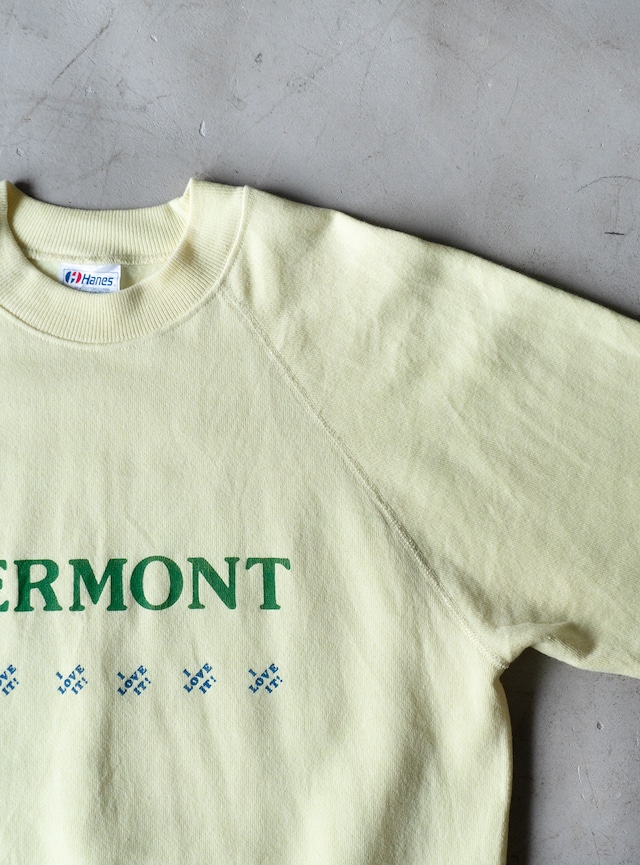 "VERMONT" 1980s Hanes body souviner sweat