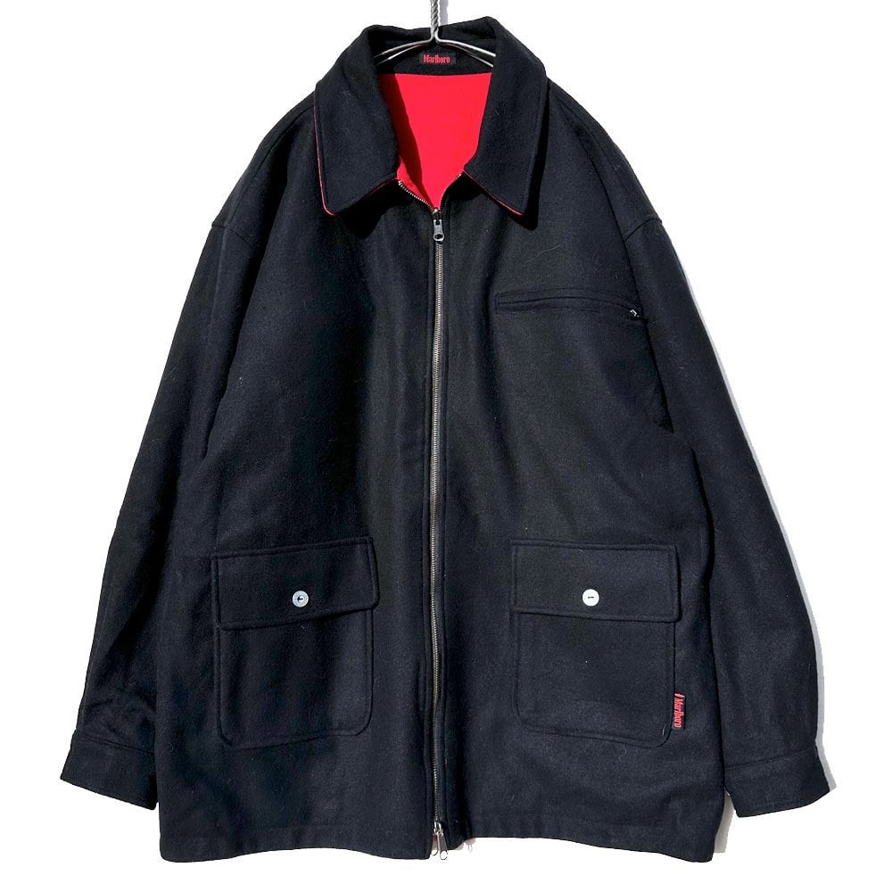 Marlboro] Vintage Marlboro reversible wool jacket [1990s-] Vintage