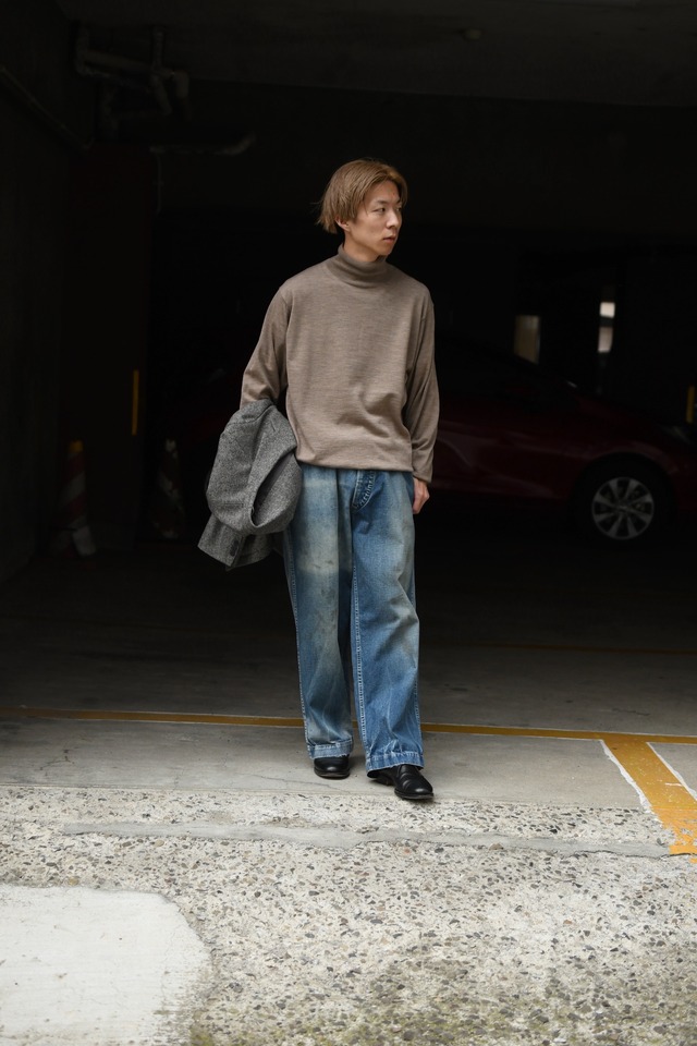 BATONER / BABY WOOL TURTLE NECK (Melange Beige)