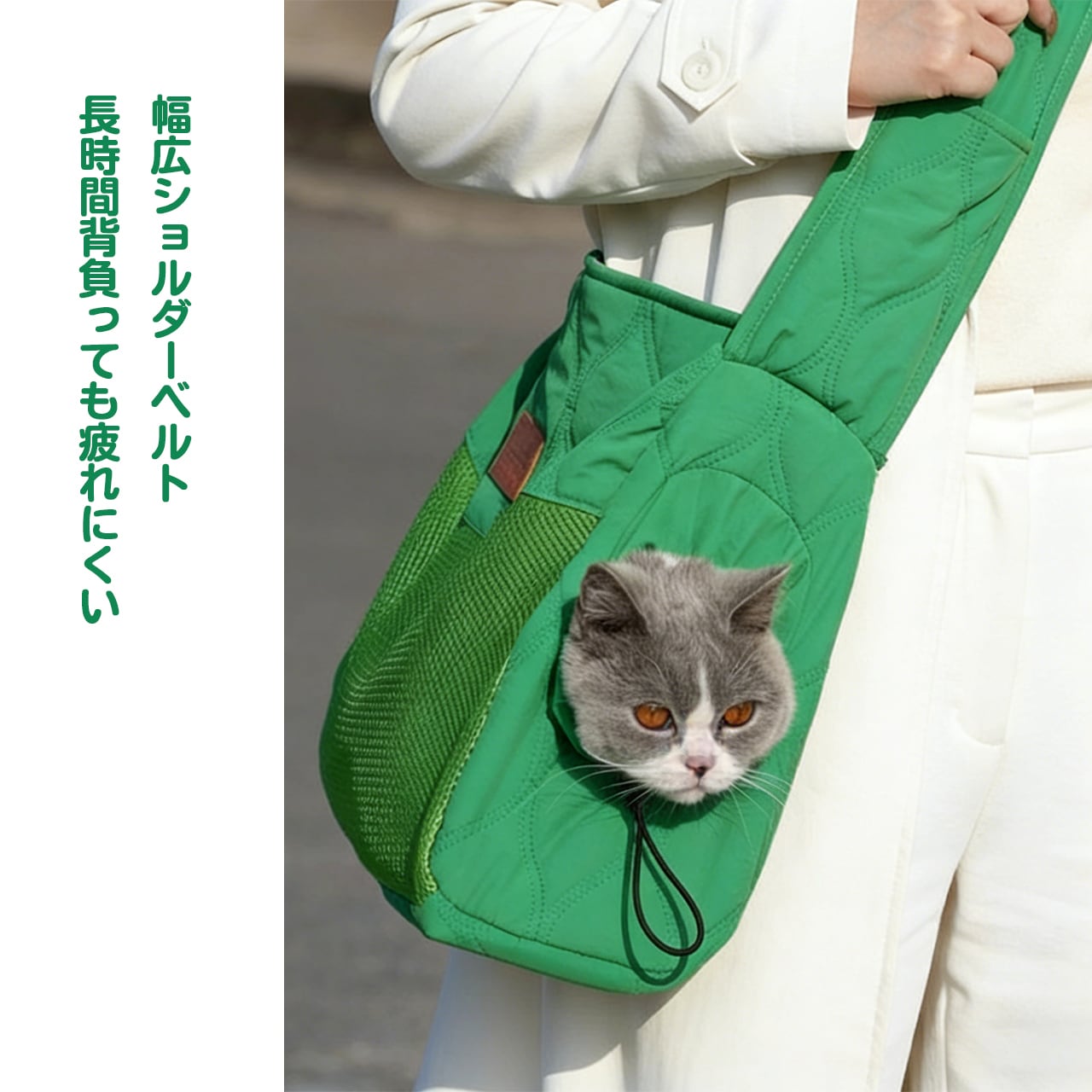 SJ-01 .春夏通気ペットキャリーバッグ 軽量 携帯便利 外出用 ワン