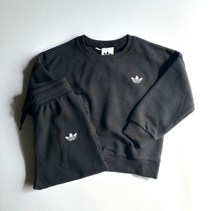 adidas originals Loose Waffle Sweat Jogger Set【90cm】Black