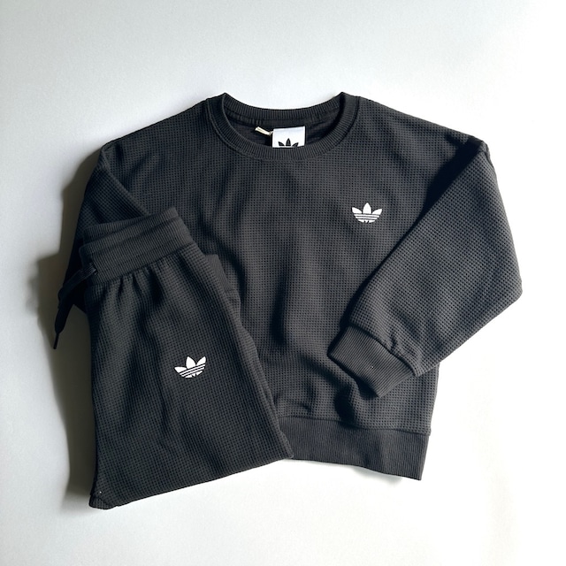adidas originals Loose Waffle Sweat Jogger Set【90cm】Black