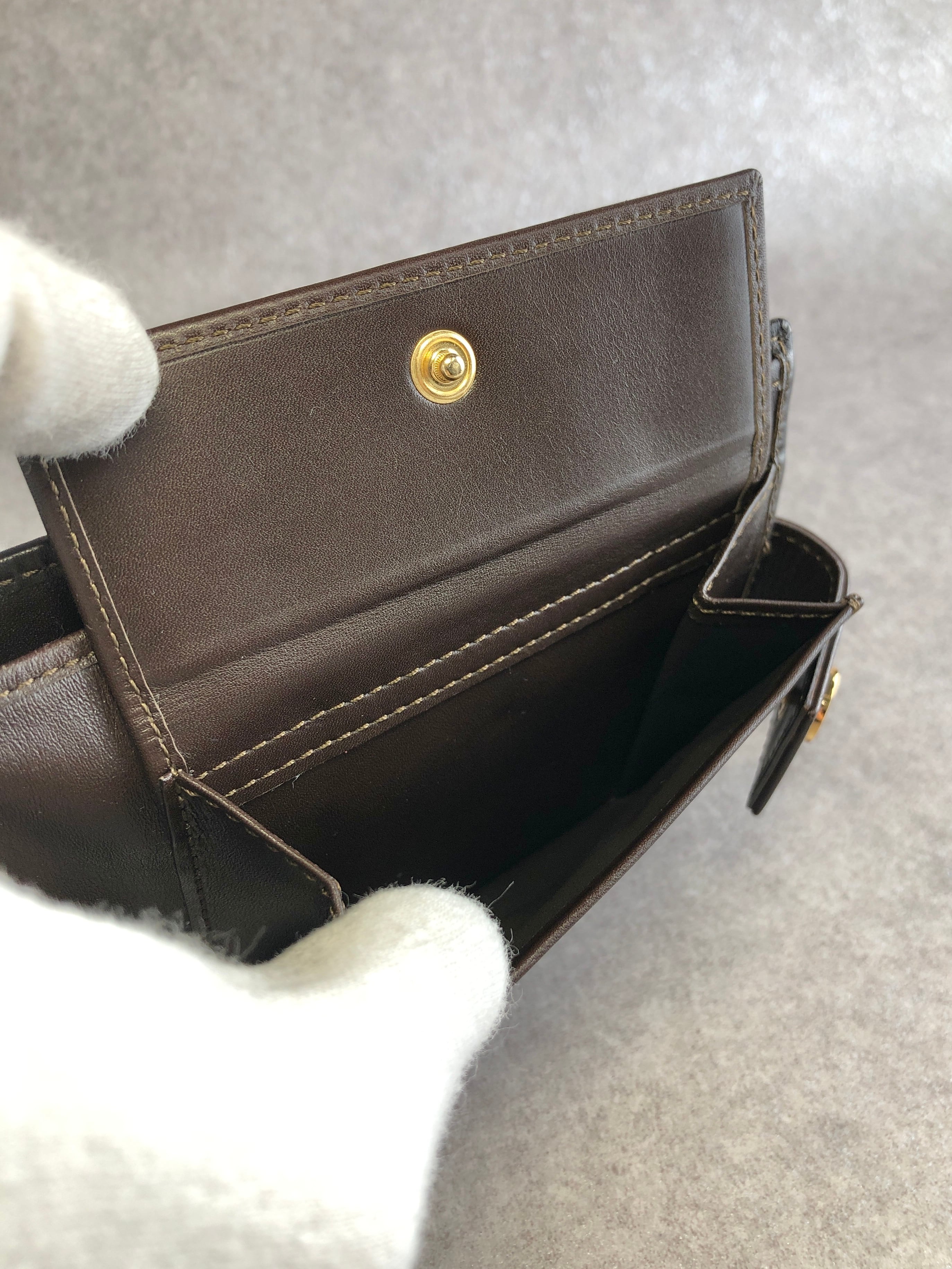 CELINE セリーヌ マカダム 財布 ブラウン PVCレザー 2つ折り vintage